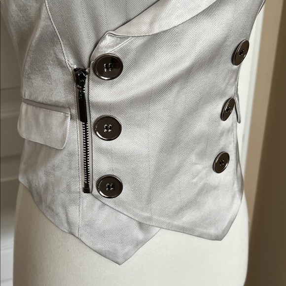 NWT Bebe silver jacket pencil skirt suit set - Picture 4 of 12